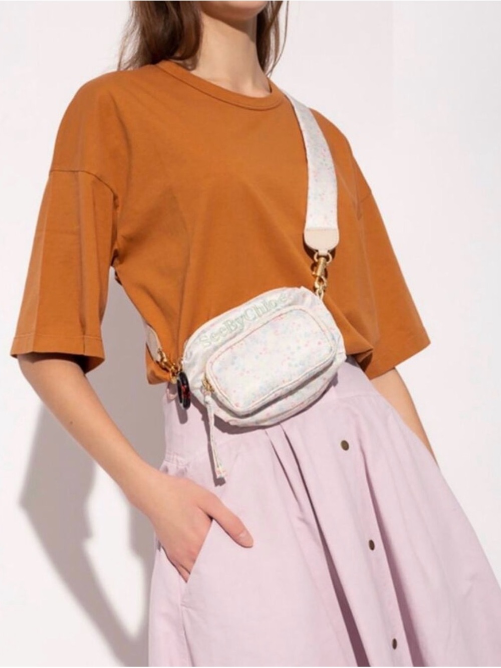 See by Chloé 
Tilly Floral Confetti Powder Shoulder Mini Women's Camera Bag